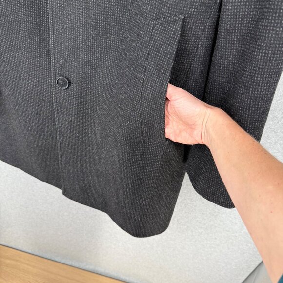 Boss by Hugo Boss Mens Wool Blend Formal Coat Size 42R Charcoal Grey Dressy Long - Picture 3 of 16